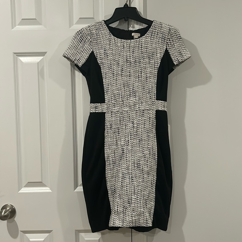 J.Crew Black & White Tweed Dress